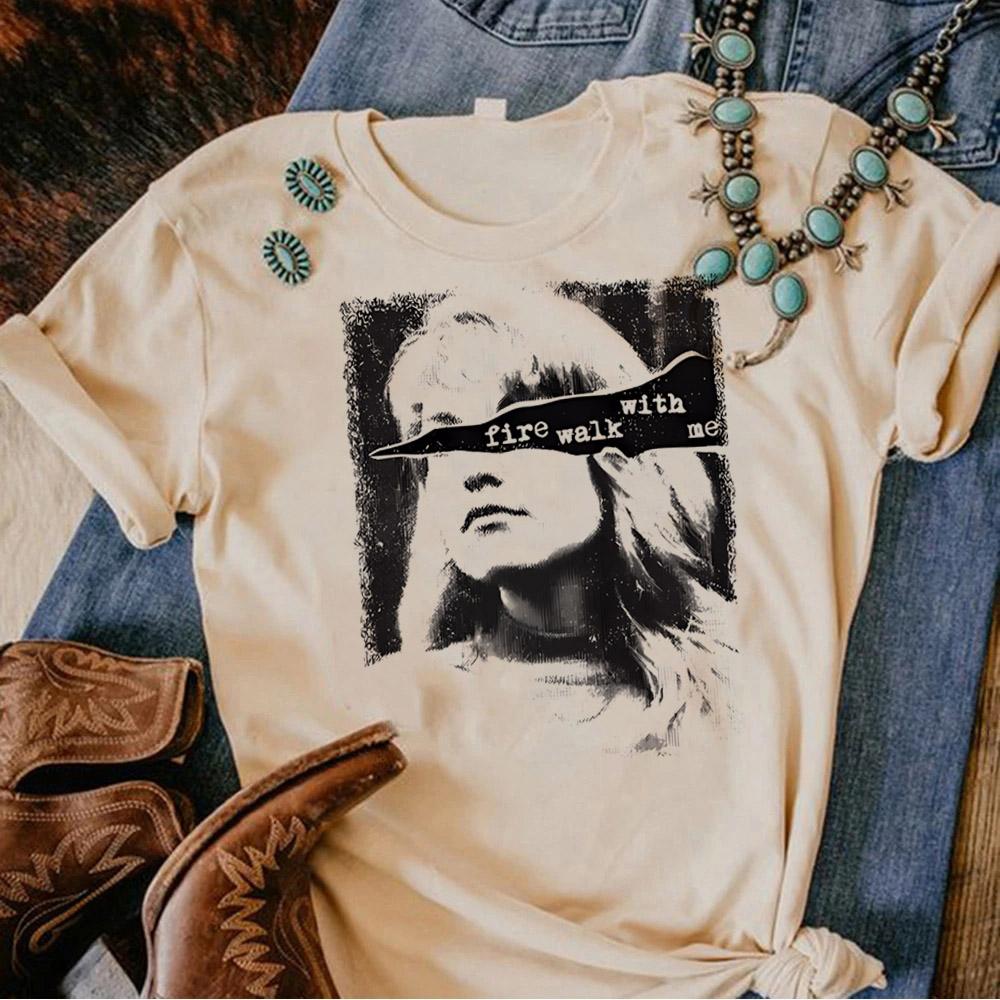 

Футболка Twin Peaks Женская Манга Харадзюку Японская Футболка Женская Y2k Одежда Манга Повседневная Футболка с Коротким Рукавом 4XL