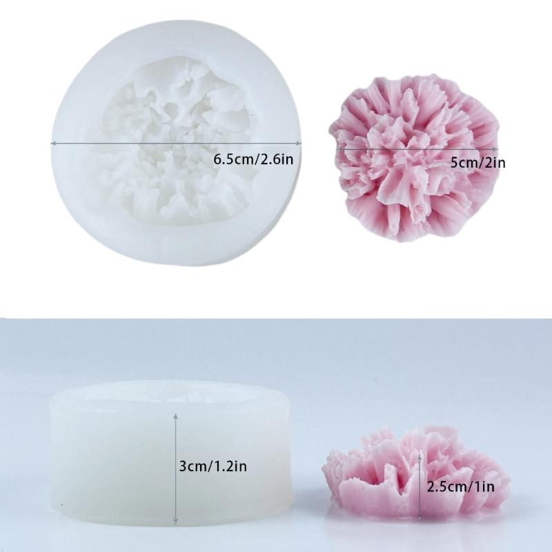 Rose Peony Flower Carnation Candle Silicone Mold Resin Epoxy Halloween Crafts DIY Ornament Jewelry Candle Making Tool