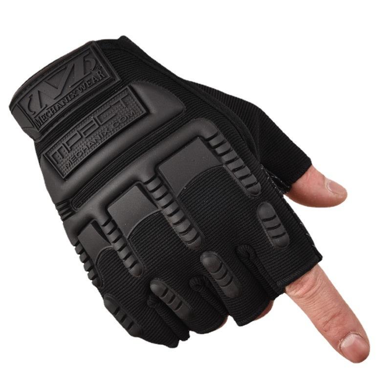 1Pair Summer Fingerless Gloves Men Women Knuckles Protective Gear Hand Driving  Cycling Bicycle Riding