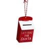 Vintage Painted Mailbox Hanging Ornament, Christmas Tree and Window Display Decoration,