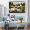 Full Embroidery Eco-cotton Thread 14CT Printed Landscape Cross Stitch Kit
