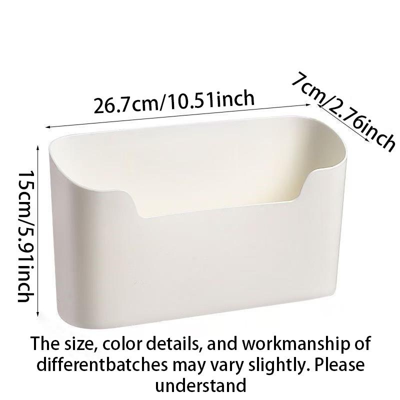 Kitchen Wall-Mounted Adhesive Storage Rack Multifunctional Cabinet Door Storage Box under Sink Drawer Shelf Bathroom Organizer