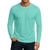 Men's Round Neck Plunger Long Sleeve T-Shirt Top