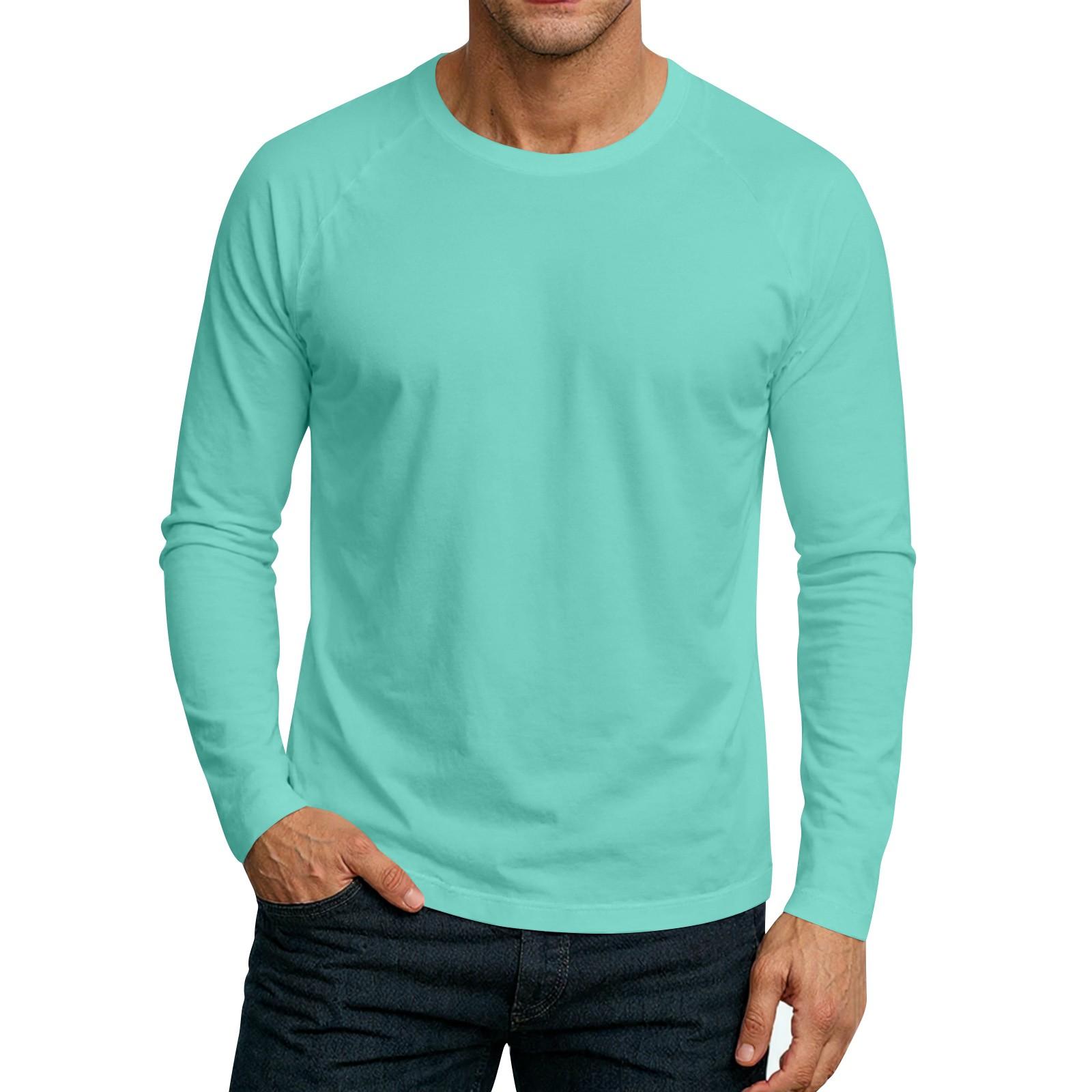 

Мужской топ-футболка с круглым вырезом и длинным рукавом XL