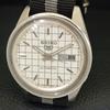 SEIKO 5 AUTOMATIC JAPAN MENS 6119C VINTAGE WHITE COLOR DIAL WATCH a702364-5