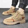 Neue trendige Herren Herbst Winter Wanderarbeitsstiefel Hithtop Leder Skateboard Schuhe Männliche Studenten Casual Martin Stiefel