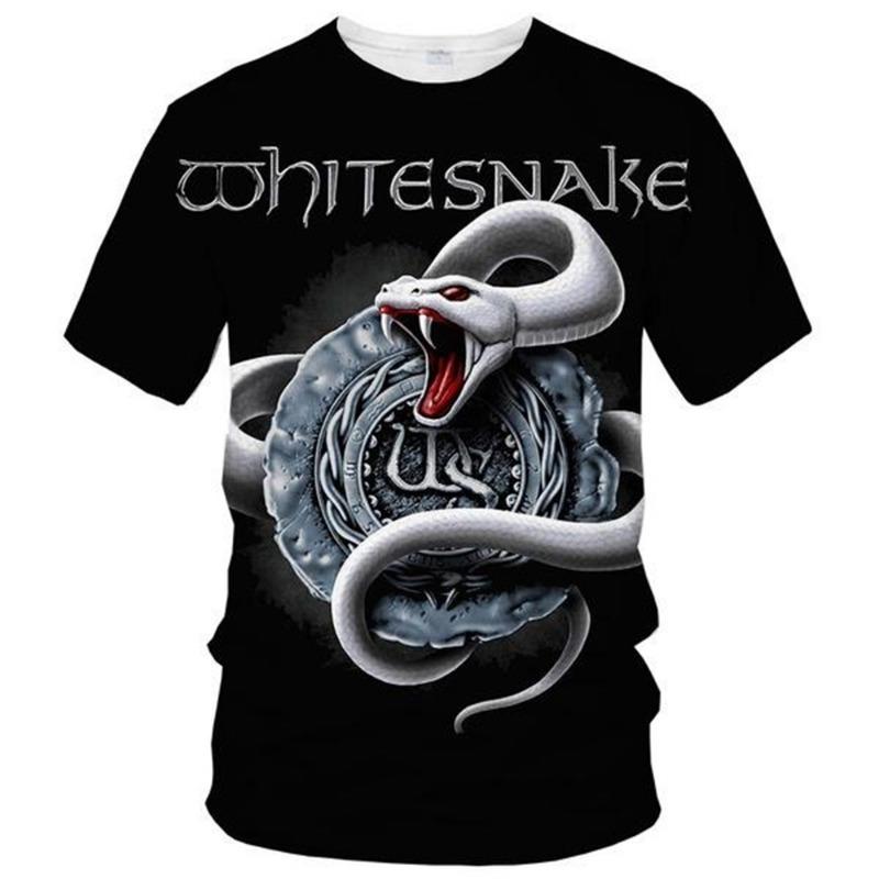 

Горячая Распродажа Whitesnake Мужская/женская модная тонкая футболка с 3D-принтом Футболка Повседневная верхняя детская одежда Большие размеры 100-6XL Oversize S