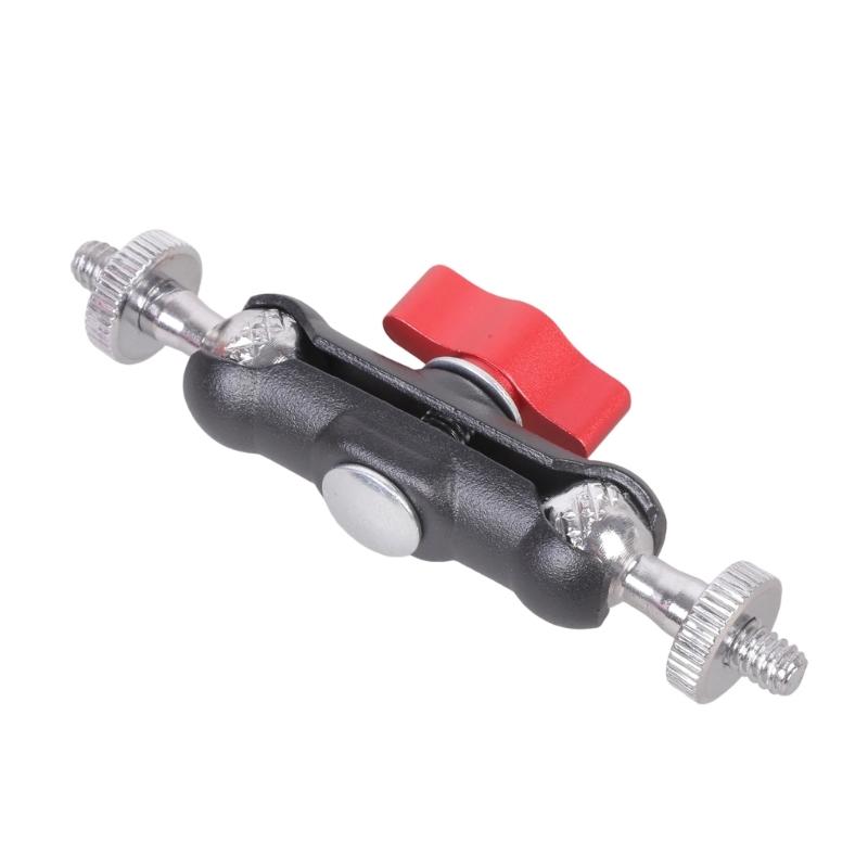 Flexible 1/4Inch Camera Screw Connector Double Male Threaded Rotating Adapter for DSLR Monopod Light Stand