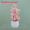 Camellia Multicolor Simulation Japomica Artificial Flower Green Plant Bonsai