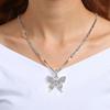 Elegant Rhinestone Butterfly Pendant Women's Necklace