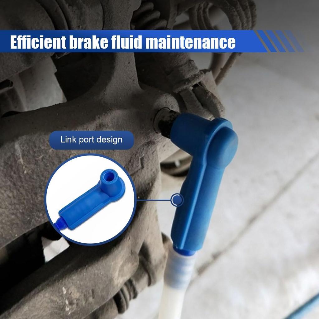 Brake Fluid Bleeder Hose - 3.93 Ft Car Brake Bleeding Hose Oil Fluid Extractor Tool with Adapter - Universal Replacement Tube for Car Motorcycle