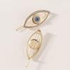 2pcs Punk Style Devil's Eye Spicy Girl's Hair Clip Halloween Carnival Party Role Playing Niche Design Side Clip Hair Accessory
