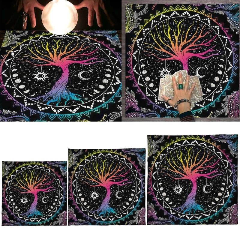 50x50/60x60/75x75cm Tarot Tischdecke Matte Geometrische Wahrsagungen Tischdecke Brettspiel Orakelkarten Unterlage Runenunterstützungsmatte