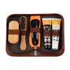 Love Orange 7-Piece Horsehair Brush Shoe Polish & Leather Care Set - Black & Colorless Cleaner with Maintenance Tools