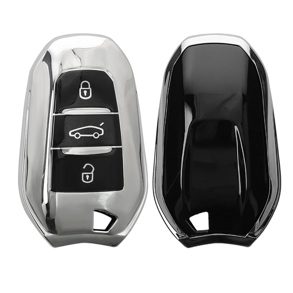 kwmobile Peugeot Citroën 3 Button Smart Key (Keyless Go) Compatible