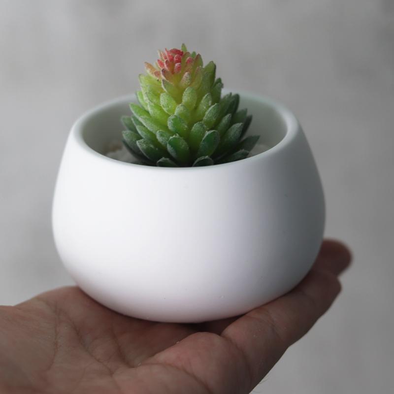 Runder Sukkulenten-Blumentopf Silikonform DIY Beton Zement Gips Grünpflanzen Blumentopf Kerzenständerform Heimdekoration Handwerk