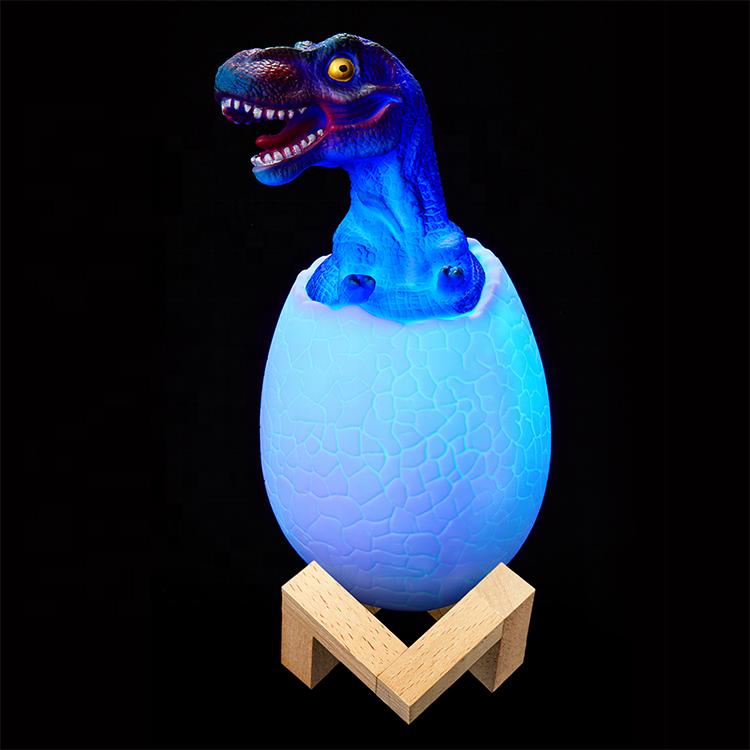 Dálkové ovládání dobíjecí noční dinosauří lampa pro děti Led noční světlo 3D LED lampa Moon
