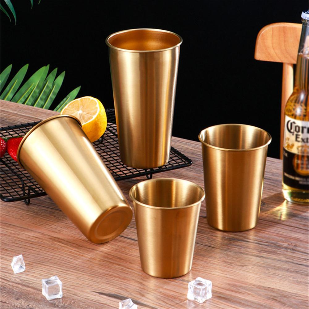 Vasos de cerveza de metal de acero inoxidable de 300/400/500/600 ml, vasos de vino, vasos, vasos portátiles, tazas para acampar, accesorios de cocina para exteriores