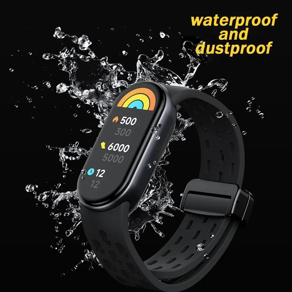Weiches Silikonarmband für Xiaomi Mi Band 9/8 Correa Armband Handgelenk Miband 8 Sport Wasserdicht Ersatzarmband für Xiaomi Band 9