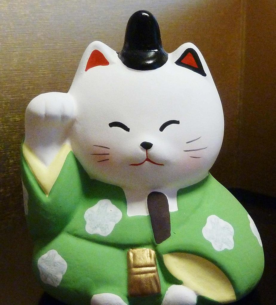 Hinamatsuri Cute cat Hina dolls [Cat Set] [Hand-painted ceramic]