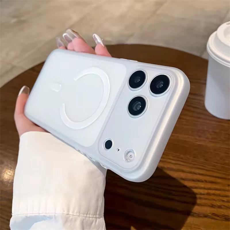 Ultra Thin Matte Translucent Magnetic Case for iPhone 17 Air 16 15 14 13 12 11 Pro Max Plus For Magsafe Soft TPU Protector Cover