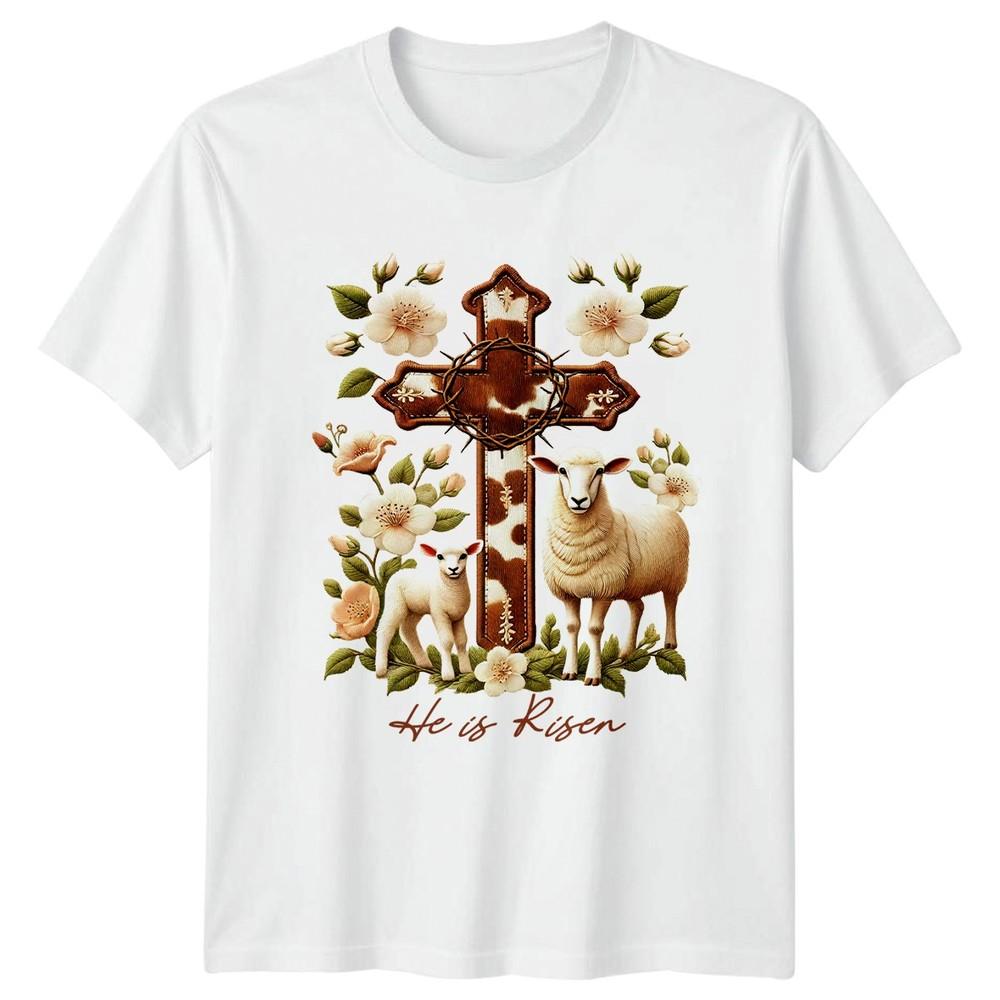 He Is Risen TShirt Easter Cowhide Easter Gift For Him And Her S