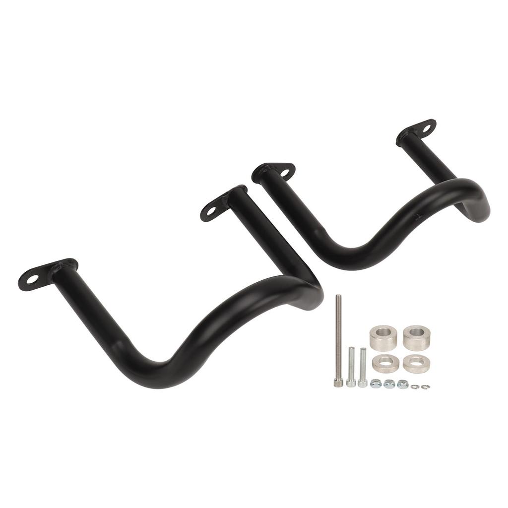 2 STÜCKE Motorsturzbügel Eisen Harteloxiert Carbon Schwarz Oberfläche für Interceptor 650 Continental 650