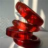 Mode Neues Überzogenes Persönlichkeitsarmband Transparentes Rotes Harzarmband Für Frauen Überlagerte Schmuckaccessoires