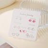 YANG&RH Fashion OL Pearl Heart-shaped Stud Earring Set E0111-1 Oil-Drip Metal Earrings Studs Niche and High-End