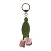 Stylish Tulip Keychain PU Leather Alloy Durable Accessory Elegant Floral Key Ring For Bags Backpacks Gift Idea