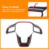 Carbon Fiber Interior Steering Wheel Trim Cover Replacement For Ford Mustang 24+