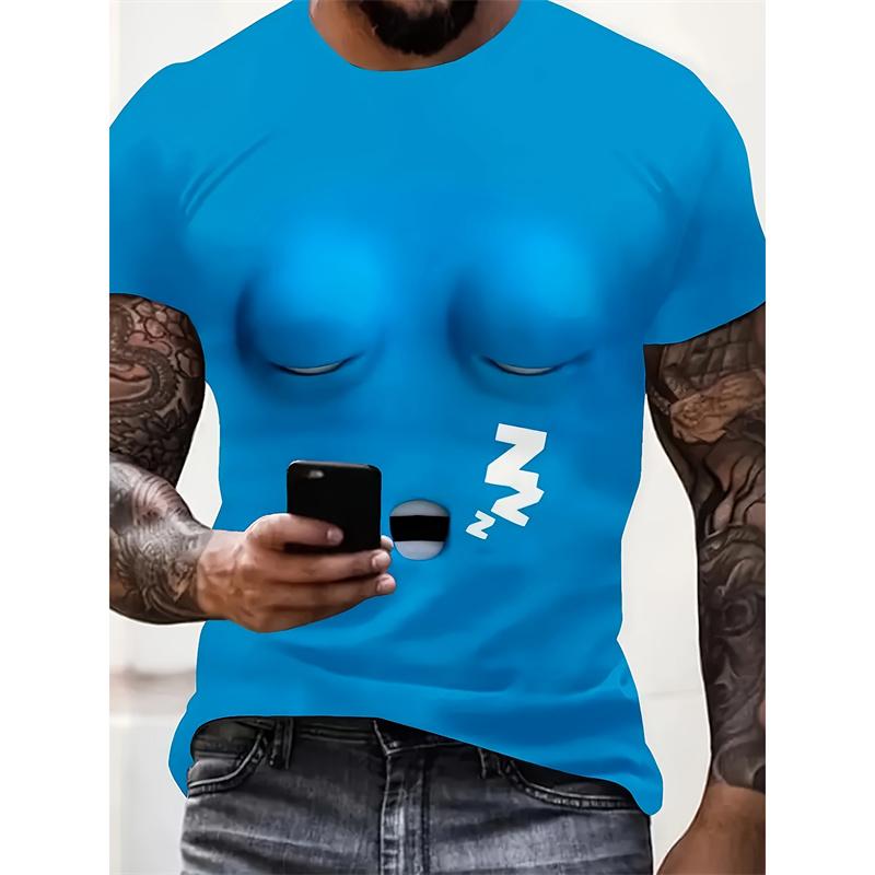 

Funny Cartoon Face Pattern T Shirt For Men Fashion 3D Printed Tees Summer Casual Short Sleeve Round Neck Tops Oversized T-Shirts 6XL