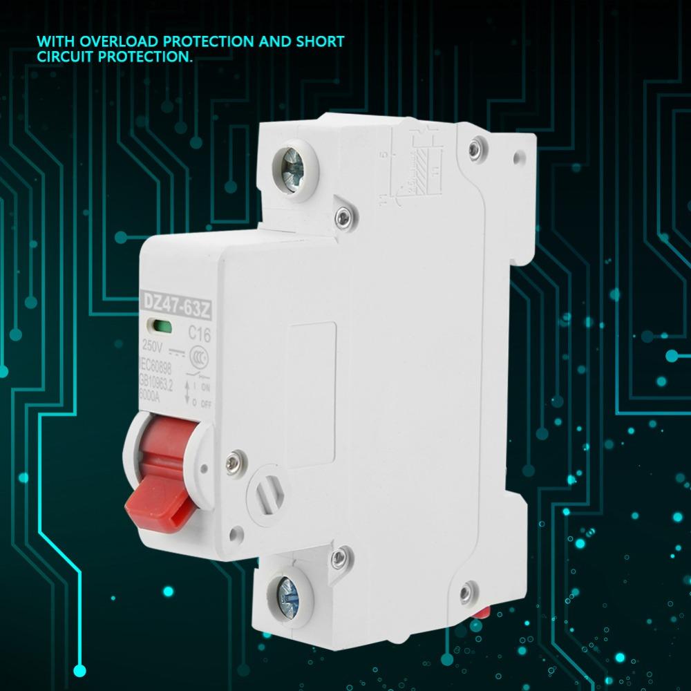 

DZ47‑63Z‑1P Circuit Breaker 205V 10A/16A/63A DC Miniature Circuit Breaker Miniature Air Circuit Breaker Leakage Protection 10A