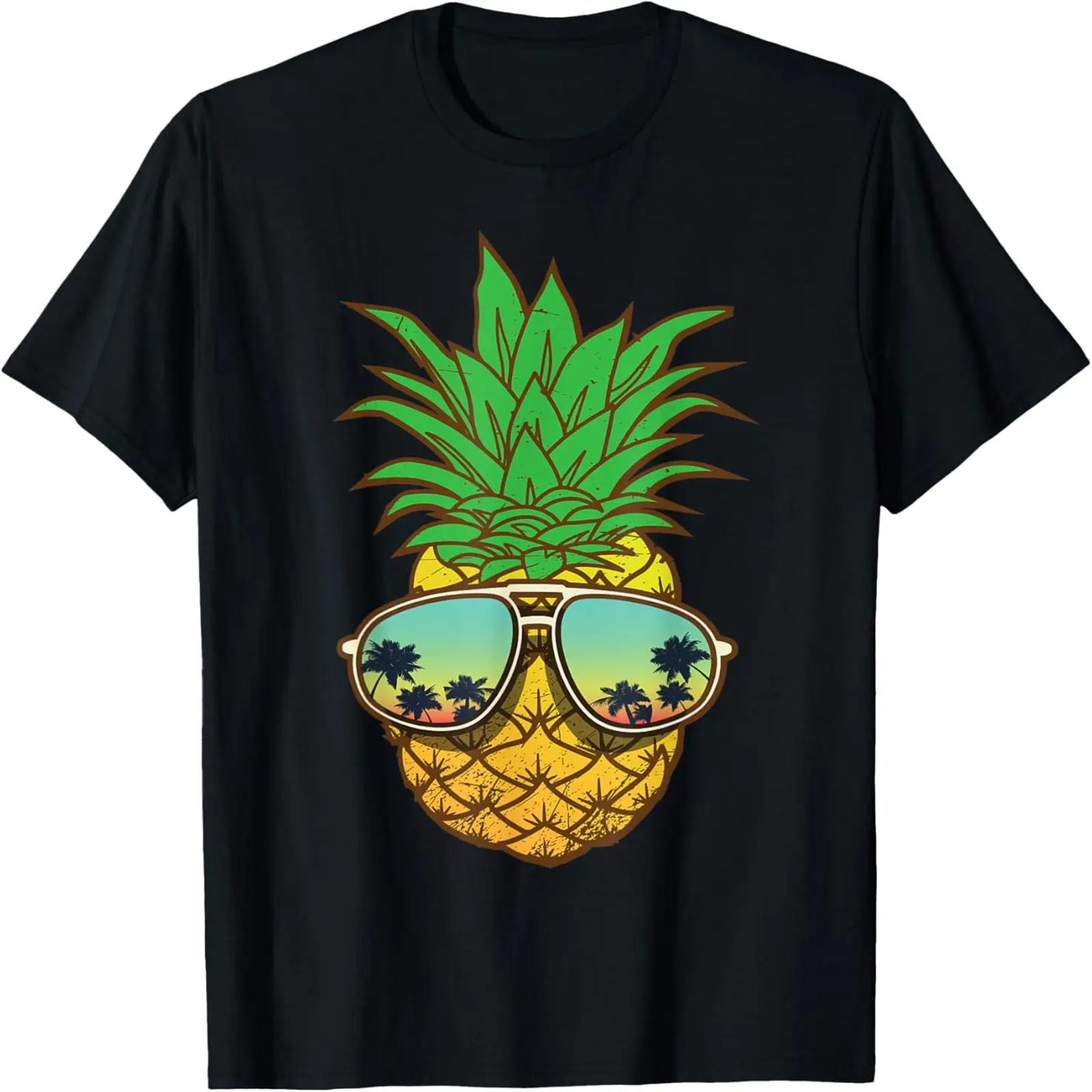 Pineapple Sunglasses Funny Pineapple T-Shirt S