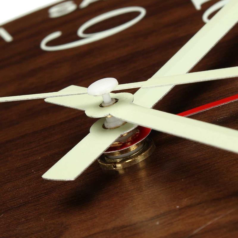 Světelné nástěnné hodiny 12palcové dřevěné tiché netikající kuchyňské nástěnné hodiny s nočním osvětlením pro vnitřní/venkovní obývací pokoj