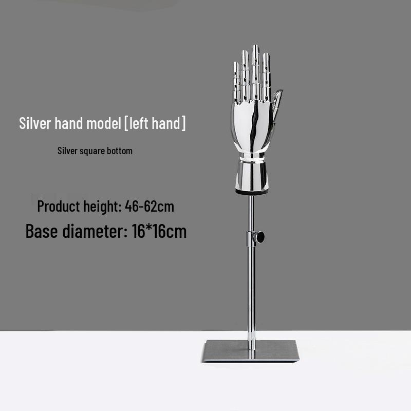 Electroplated Jewelry Display Stand: Mannequin Hand for Clothing Store Window, Glove Rack, and Ornament Display