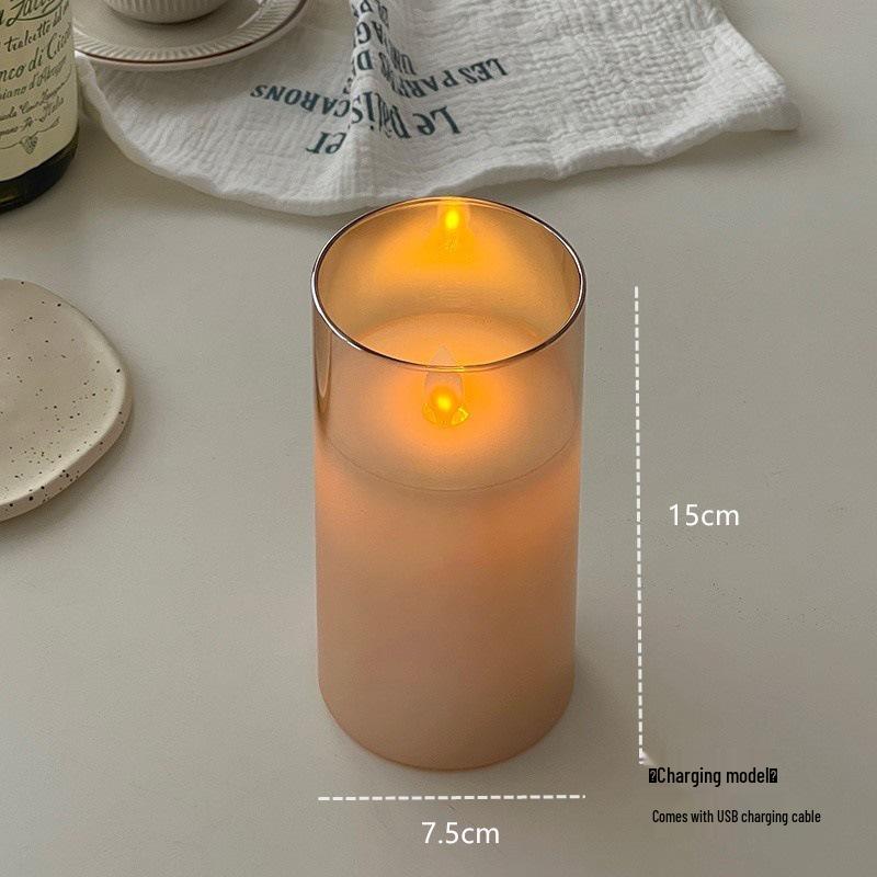 Schwingende Docht-LED-Kerze Nachtlicht – Kreative Schreibtischdekoration für Schlafzimmer-Ambiente