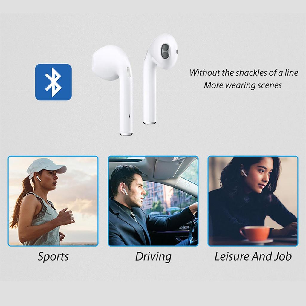 I7s Wireless Binaural Bluetooth Earphone In-Ear Wireless  Stereo Earbud Headsets For All Smart Phone
