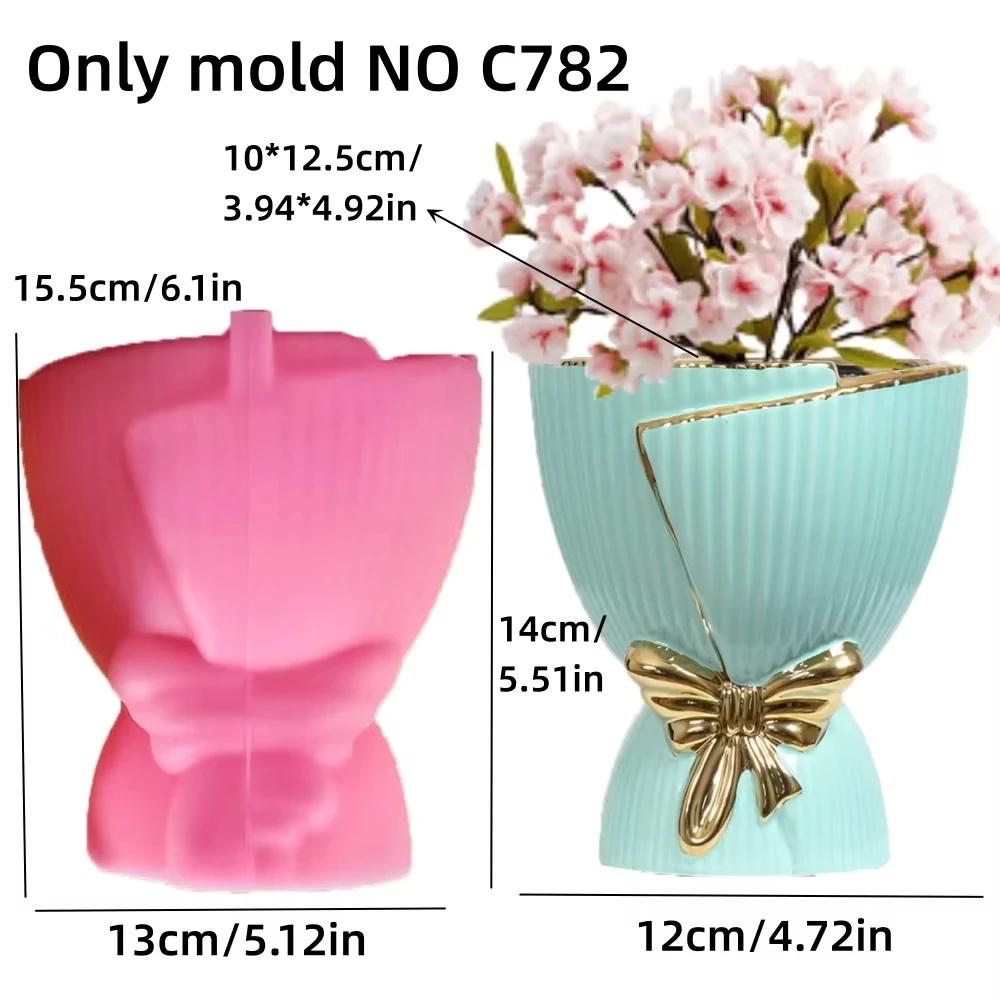 Hollow heart flower vase resin silicone mold heart-shaped vase concrete mould Valentine's Day gift Love flower pot gypsum molds
