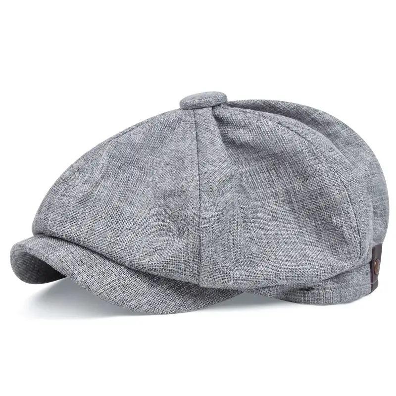 Beret & Octagon Cap For Men Women, Newsboy Painter Hat British Vintage Style, Unisex Retro Flat Cap