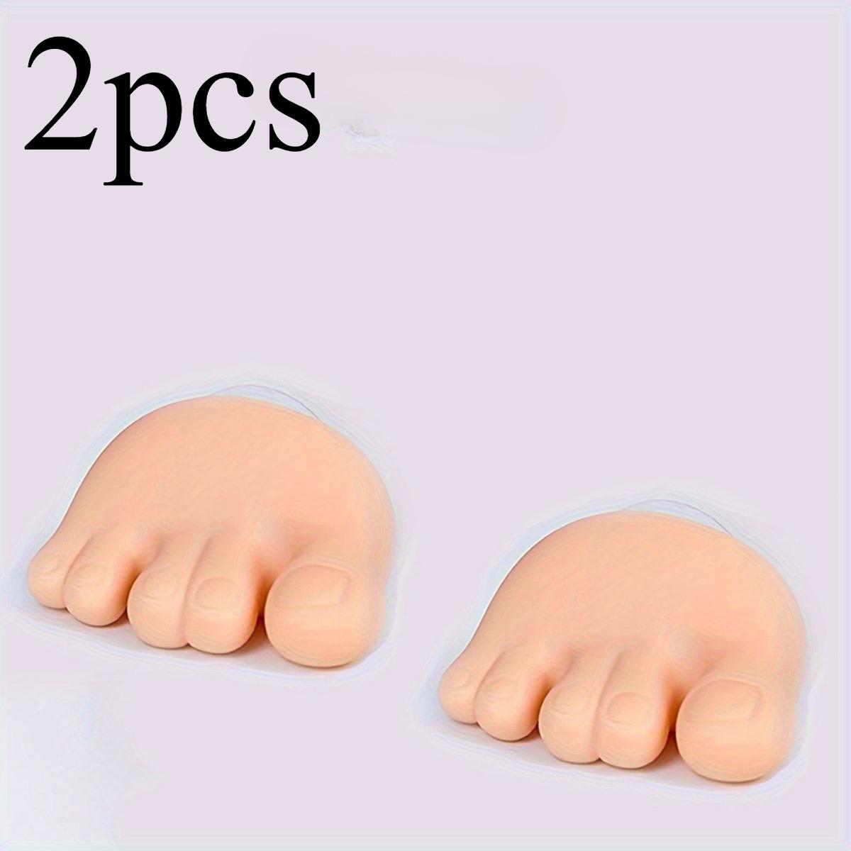 

2 шт. Многофункциональные забавные держатели для зубных щеток на присосках в виде следов ног, настенное хранение для ванной комнаты, креативный дизайн для зубной щетки жёлтый