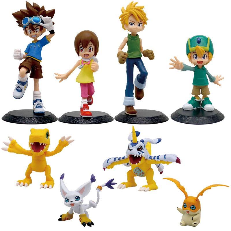 Anime digimon adventure figure yagami taichi ishida yamato yagami hikari takaru action model decorations pvc toys gifts