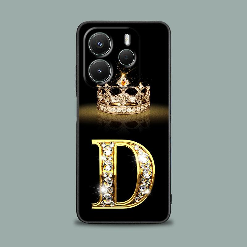 Phone Case for Xiaomi Redmi Note 15 14 13 12 11 10 Pro Plus 5G 12S Redmi 15C 14C 12C 13C 4G Cover Initial G F V H D P C B Letter