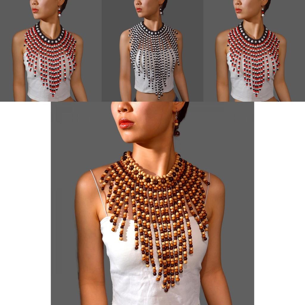 European Fashion Pearl Necklace And Earring Set With Handmade Design For Women And Men