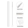 1 Set Drinking Straws with Cleaning Brushes Food Grade BPA Free Heat-Resistant Reusable Water Cup Clear Straws Kit