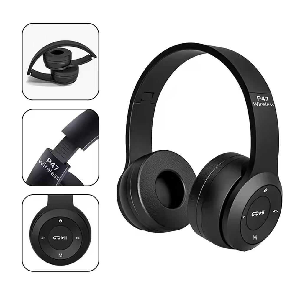 Xiaomi P47 Wireless Headphones Bluetooth 5.0 Earphones Foldable HIFI Stereo Bass for Music Gaming Kid Girl Earphone for Smartphone