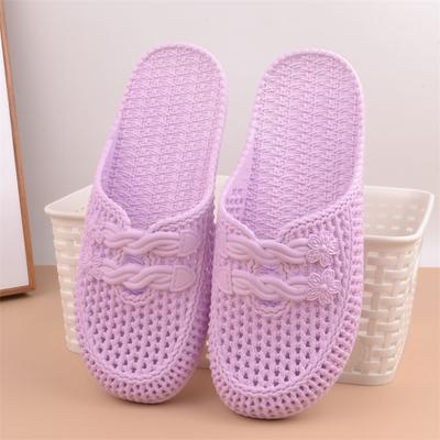 Baotou Slippers for Women Anti Slip Summer Simple and Fashionable Cool Slippers Hollow Out Comfortable for Home Use