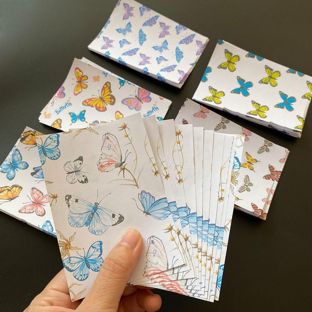 60 Pieces Diamond Painting Release Paper Butterfly Style Single Side Release Sheets Decorative Paper Cover Replacements for 5D Diamond Art Tool