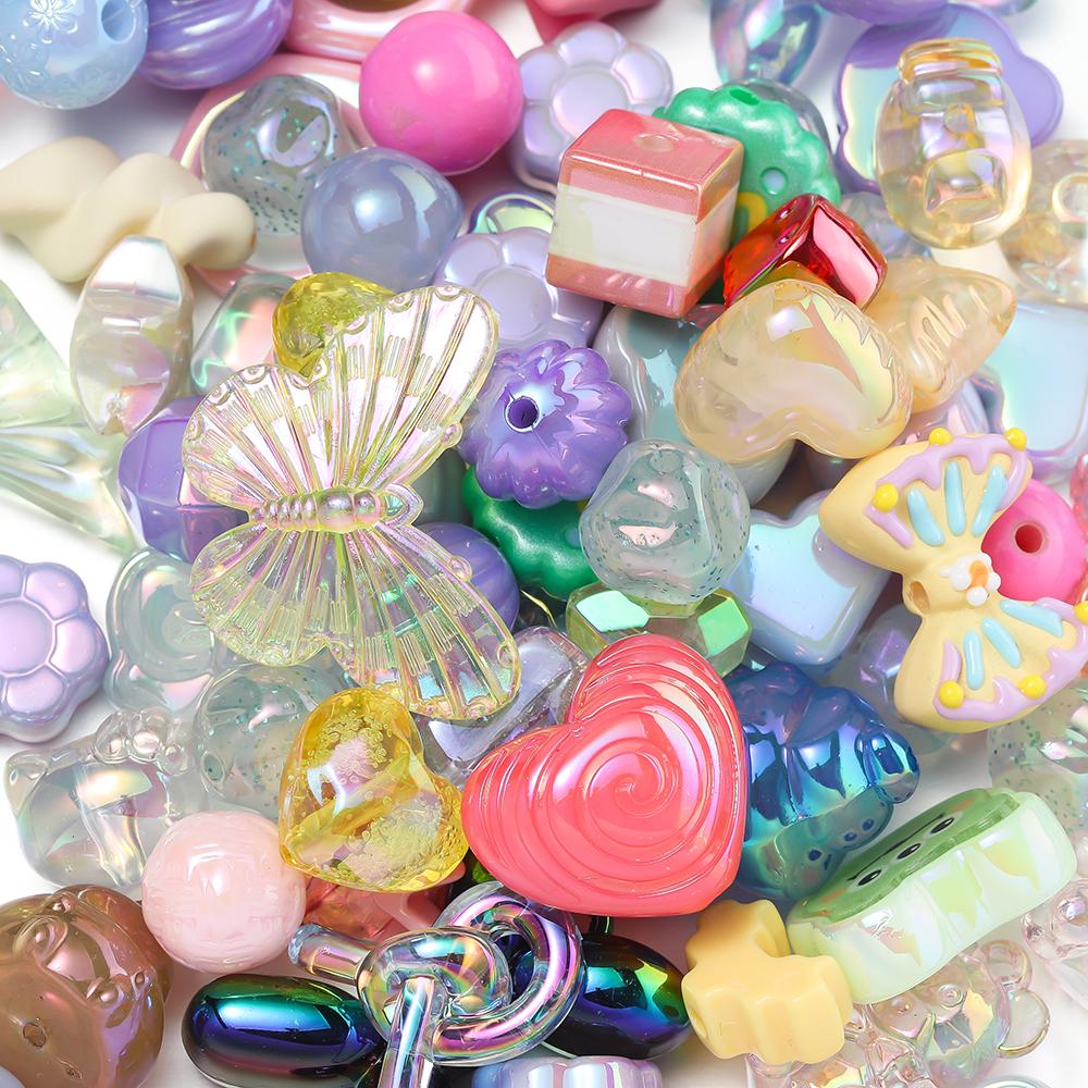 

20/50gram Random Mixed Acrylic Beads Loose Beads for DIY Bracelet Necklace Phone Chain Jewelry Making Accessories 20gram