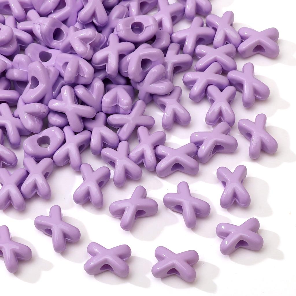 Fork Shaped Spacer Beads Enamel Painted Acrylic Charms for DIY Jewelry 5 or 20 Pcs Option